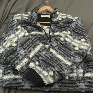 fleece cropped quarter zip